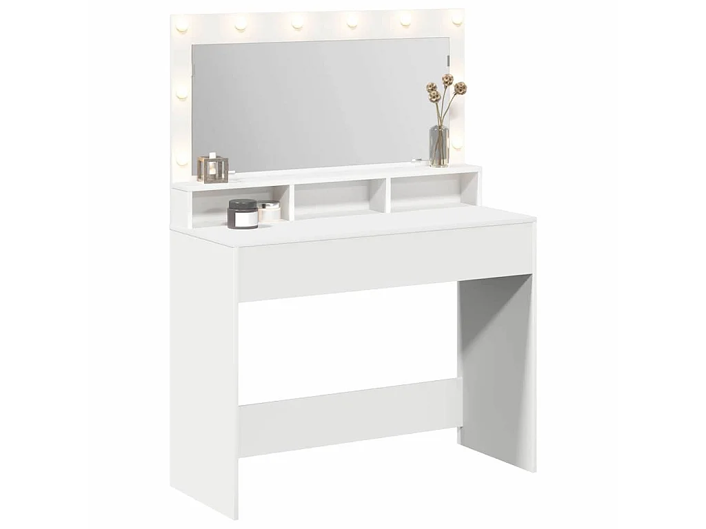Toletta con specchio Bianco 100 x 41 x 135 cm Legno ingegnerizzato