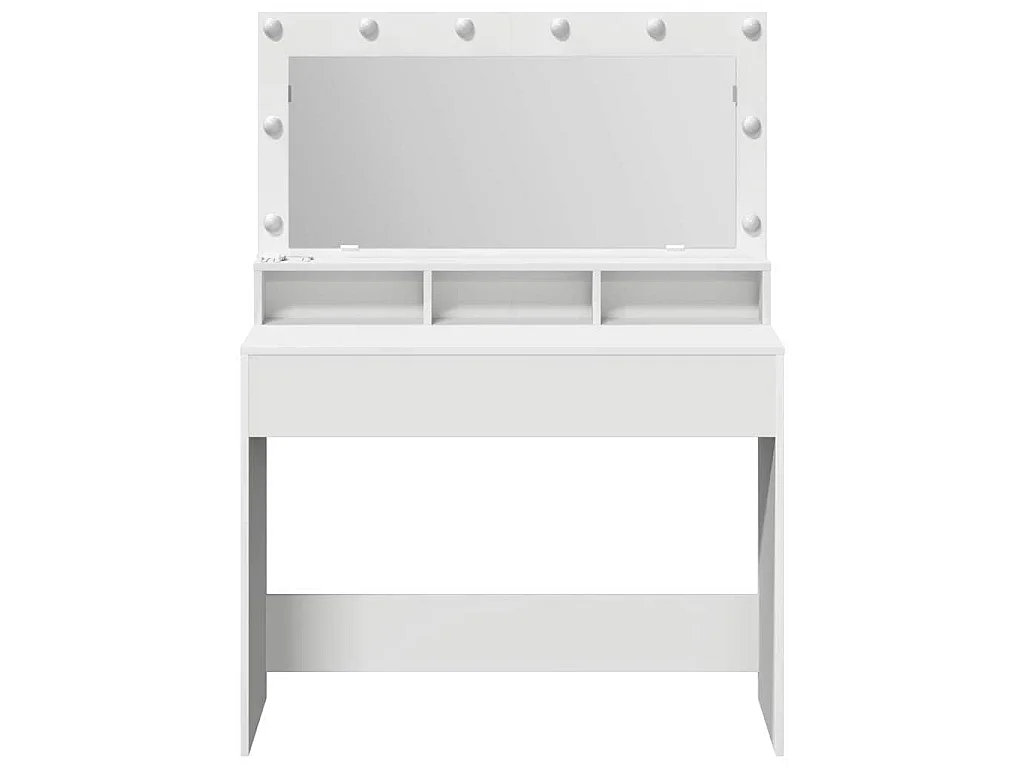 Toletta con specchio Bianco 100 x 41 x 135 cm Legno ingegnerizzato