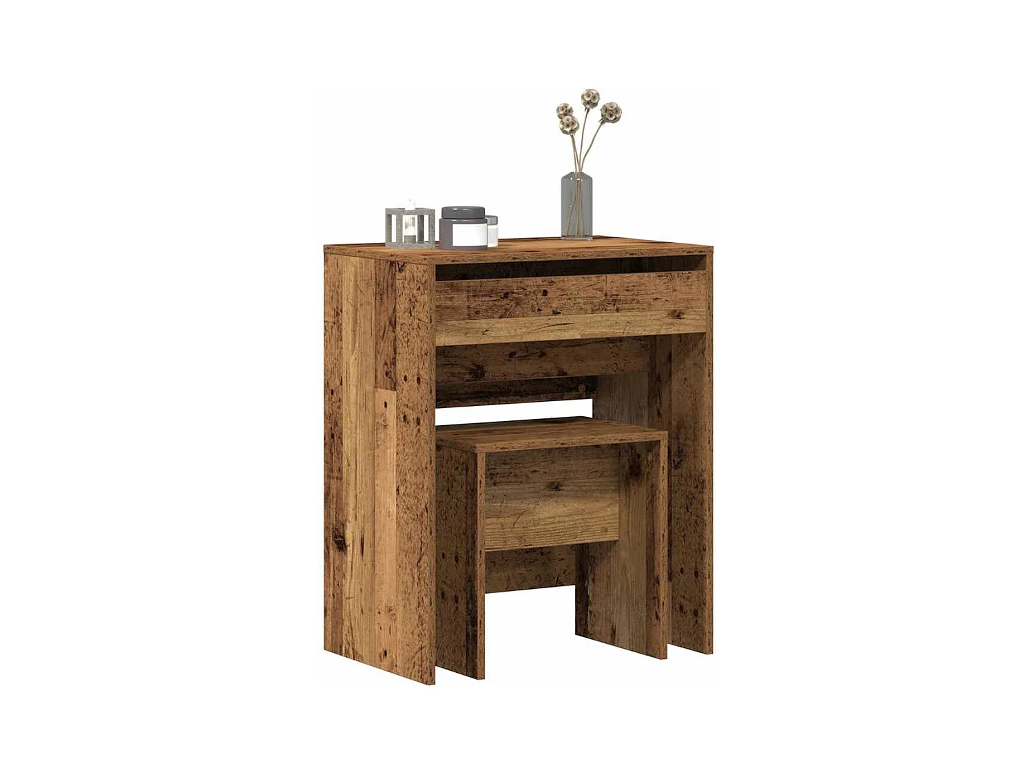 Coiffeuse Bois Ancien 60 x 40 x 75 cm Bois d'ingénierie