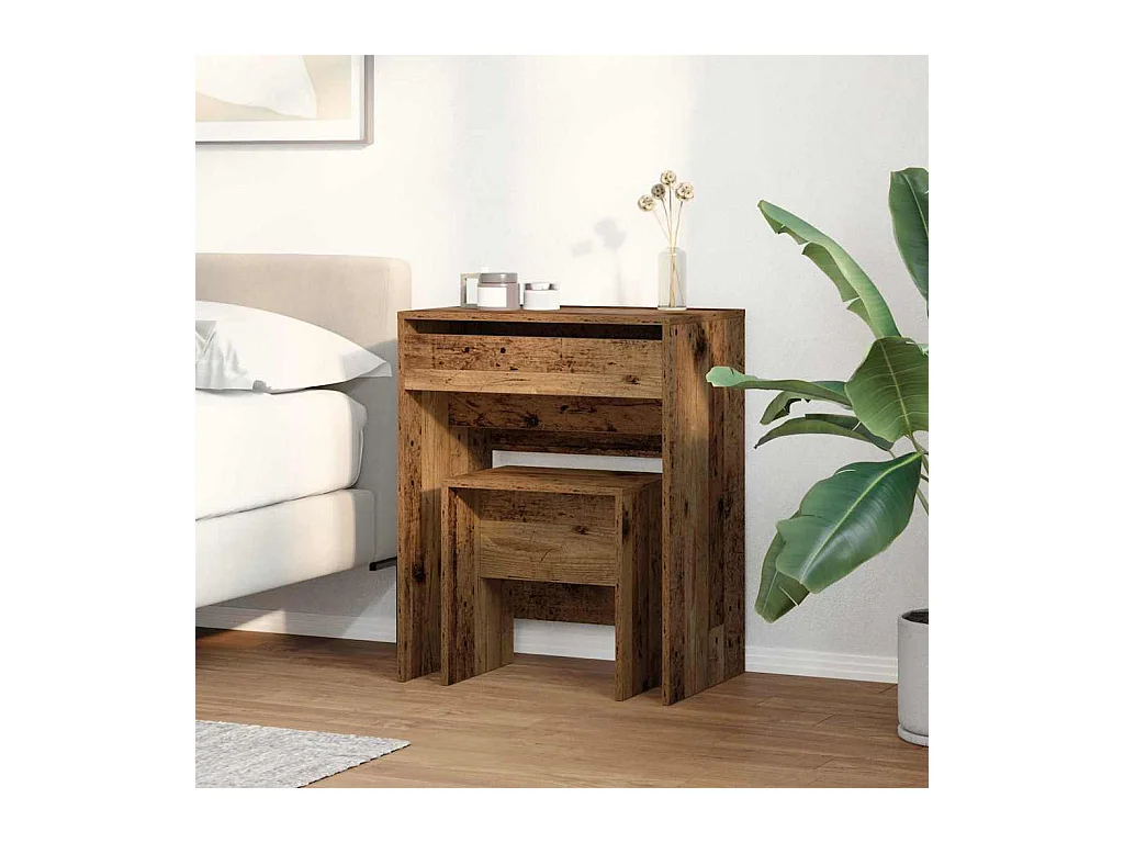 Coiffeuse Bois Ancien 60 x 40 x 75 cm Bois d'ingénierie