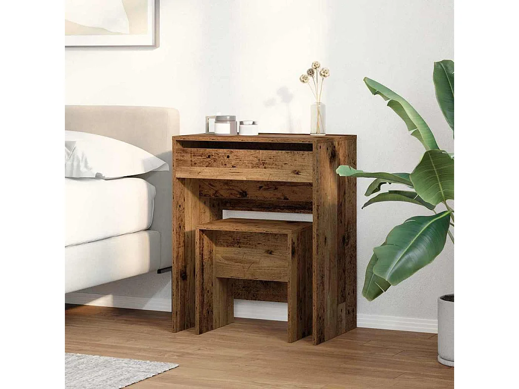 Coiffeuse Bois Ancien 60 x 40 x 75 cm Bois d'ingénierie