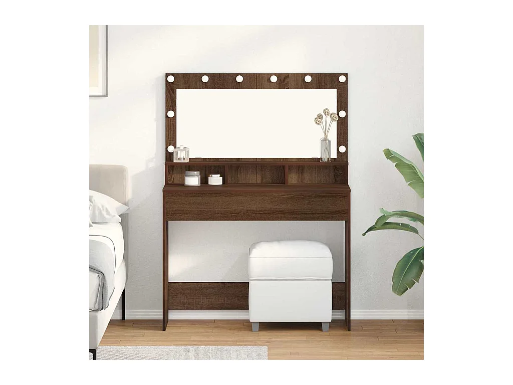 Coiffeuse Chêne brun 100 x 41 x 135 cm Bois d'ingénierie