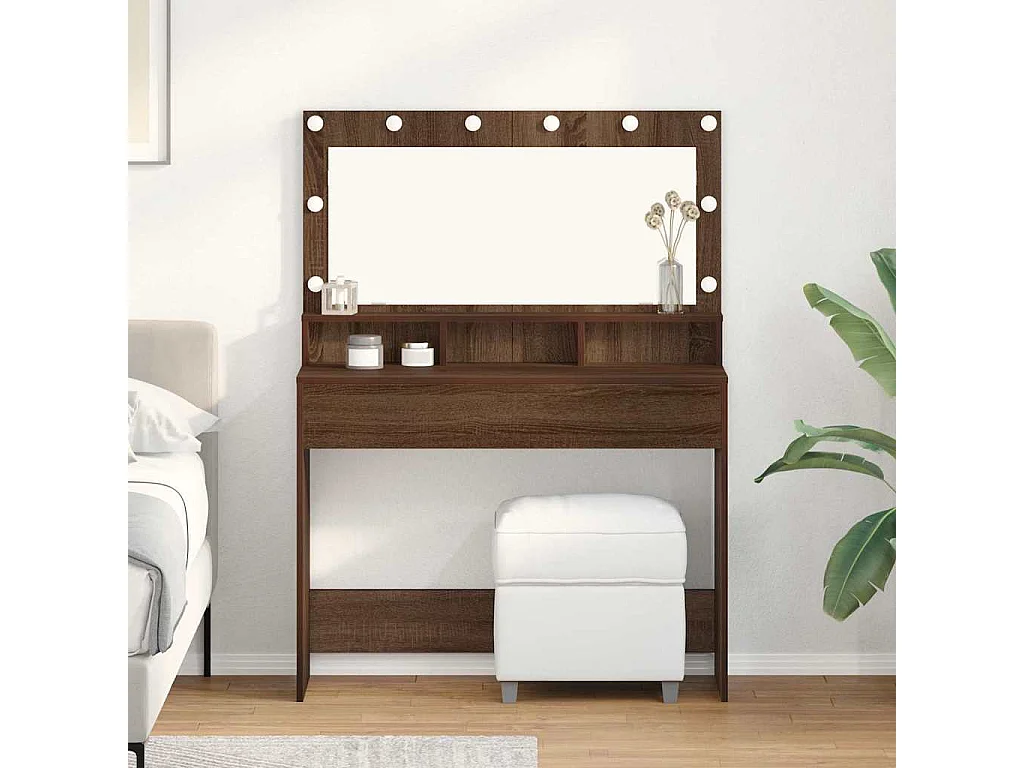 Coiffeuse Chêne brun 100 x 41 x 135 cm Bois d'ingénierie