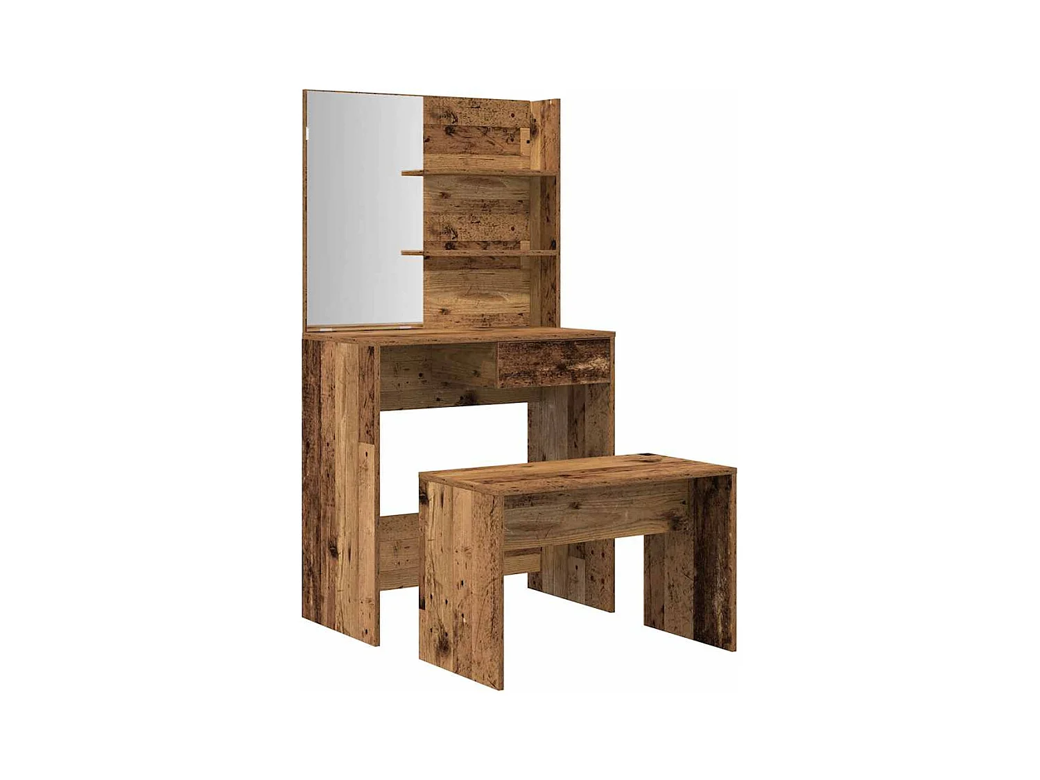 Ensemble de coiffeuse vieux bois bois d'ingénierie