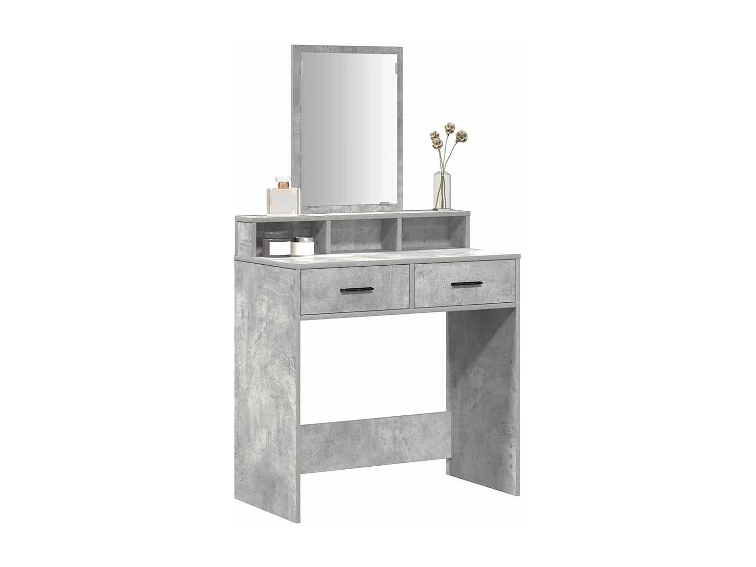 Coiffeuse Gris béton 79 x 41 x 140 cm Bois d'ingénierie