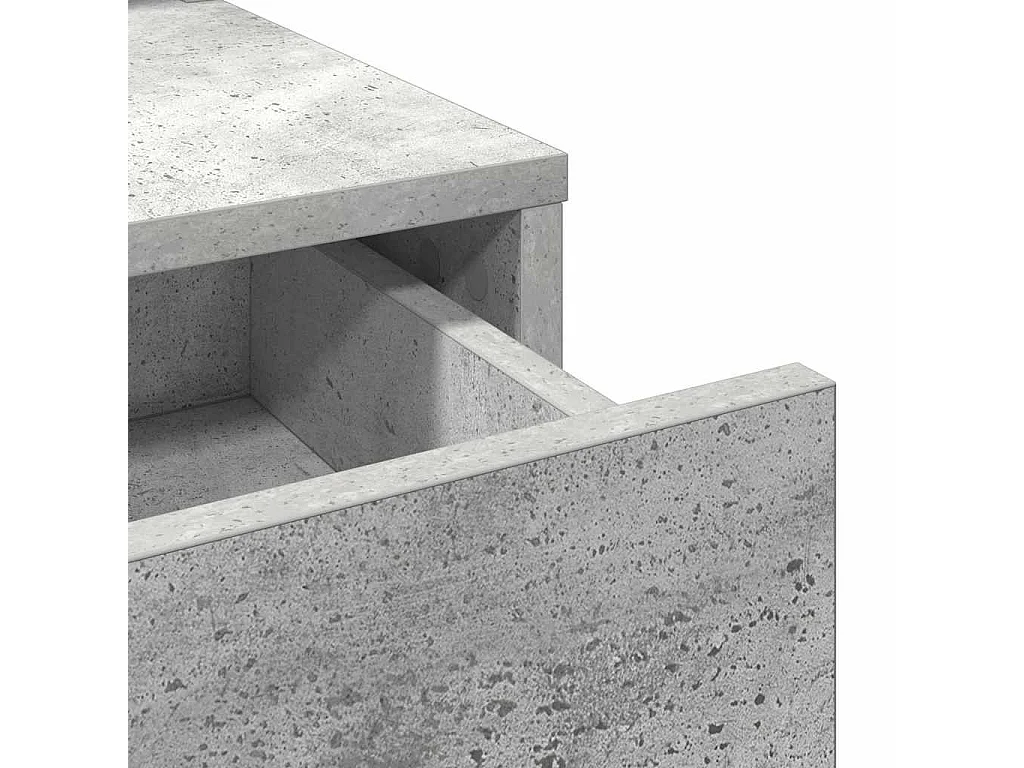 Coiffeuse Gris béton 79 x 41 x 140 cm Bois d'ingénierie