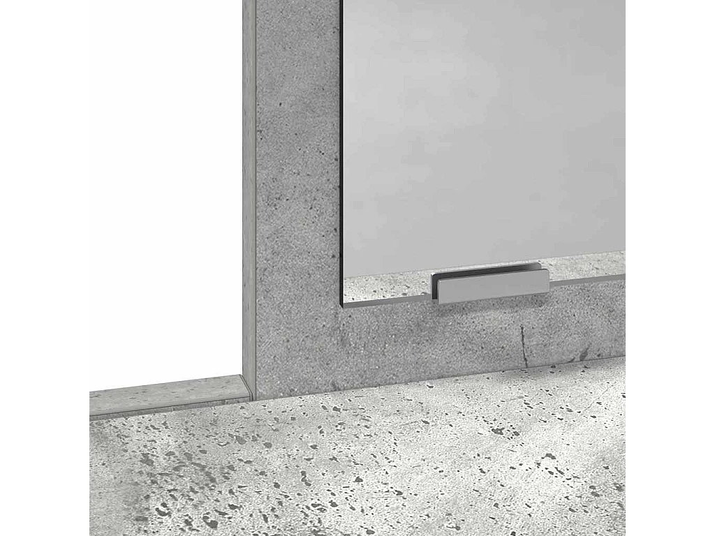 Coiffeuse Gris béton 79 x 41 x 140 cm Bois d'ingénierie