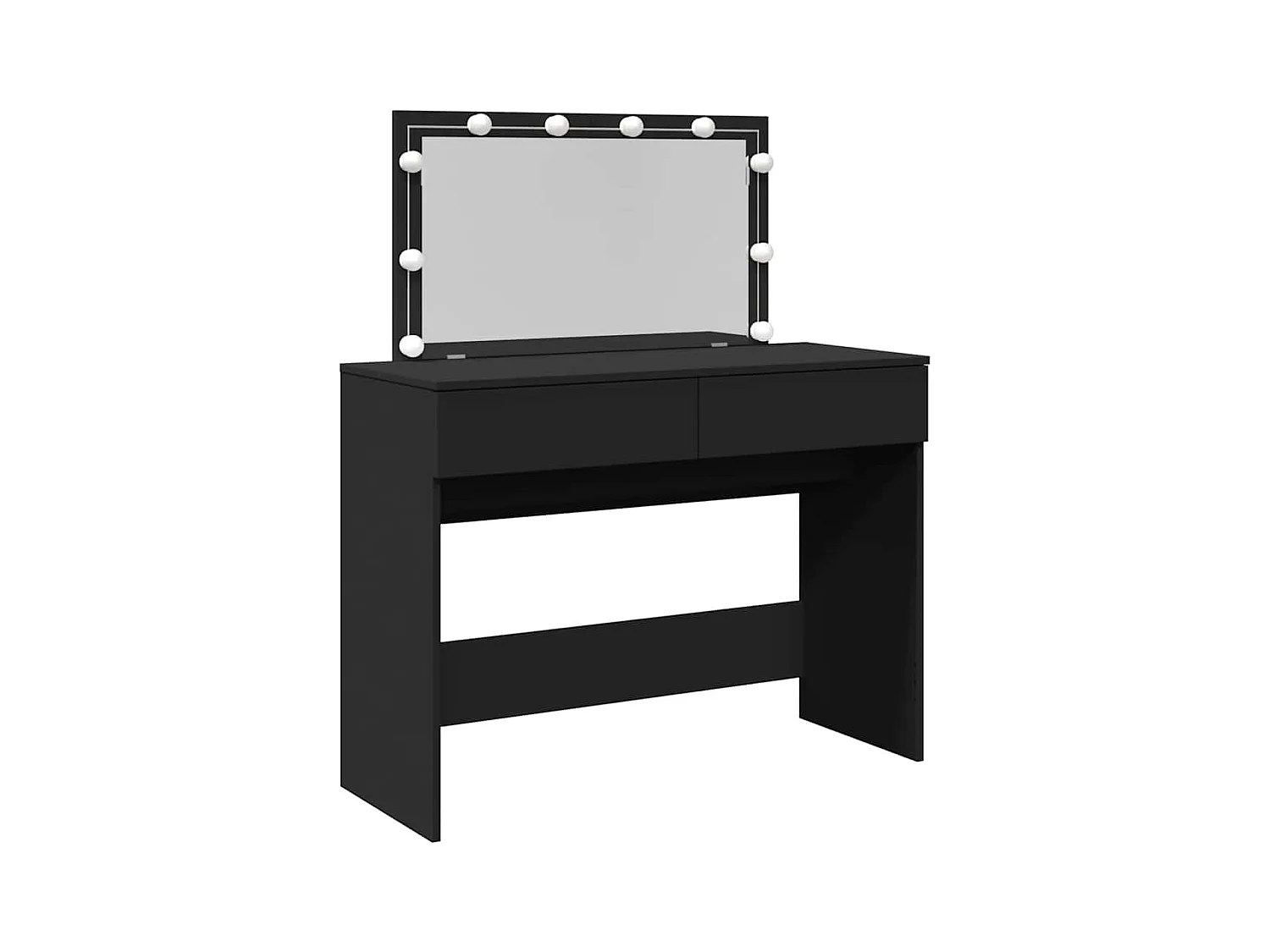 Tocador con LED negro 100x40x120 cm