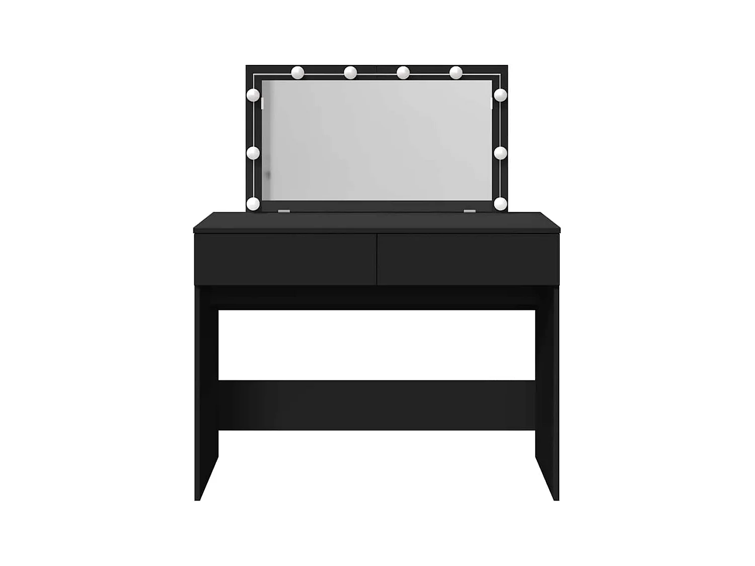 Tocador con LED negro 100x40x120 cm