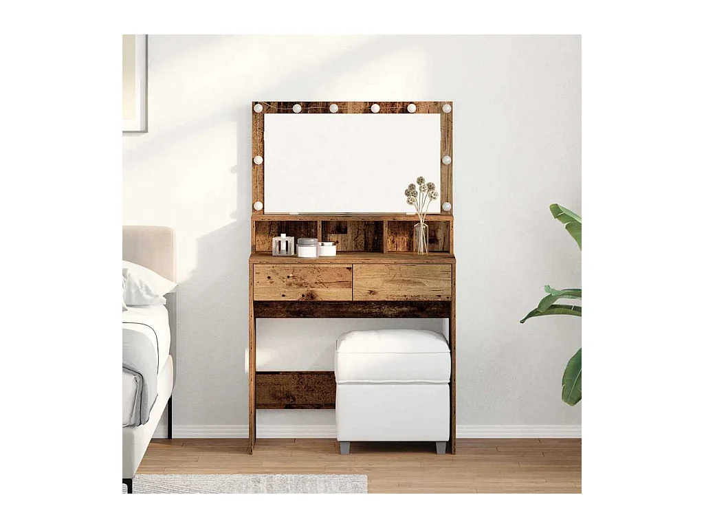 Kaptafel met lade Antiek hout 80 x 41 x 134,5 cm