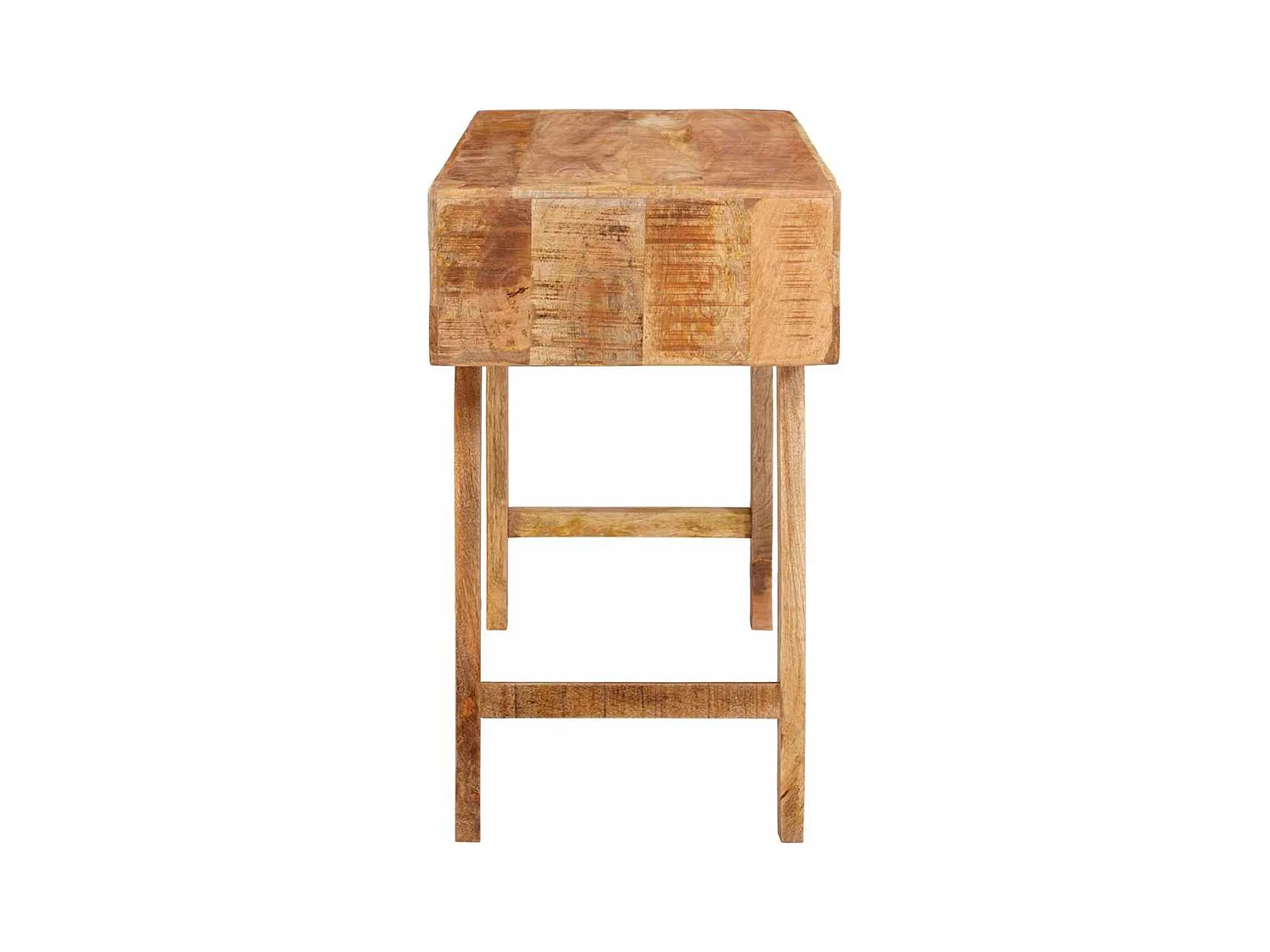 Table de Toilette avec étagère Marron bois de manguier massif