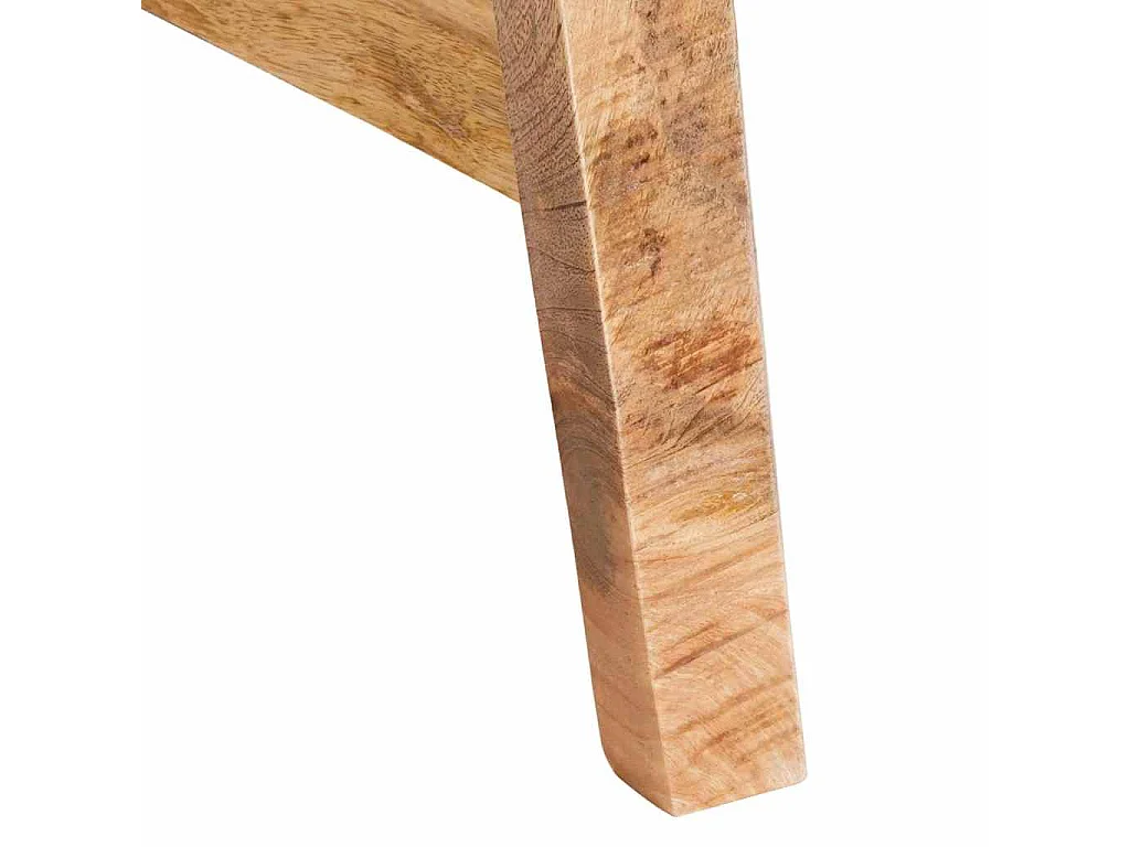 Table de Toilette avec étagère Marron bois de manguier massif