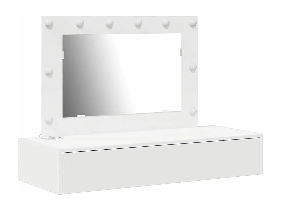 Table de Toilette Blanc 100 x 40 x 70 cm Bois d'ingénierie