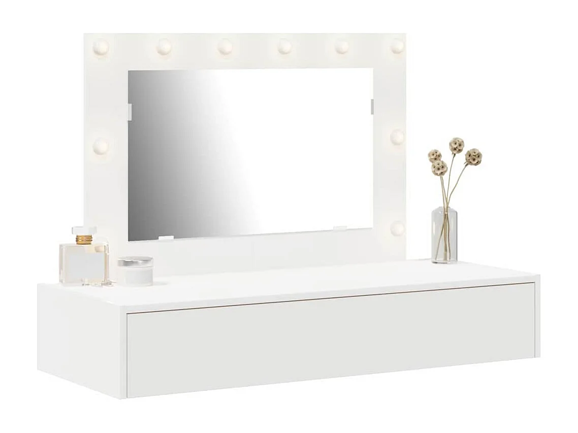 Table de Toilette Blanc 100 x 40 x 70 cm Bois d'ingénierie