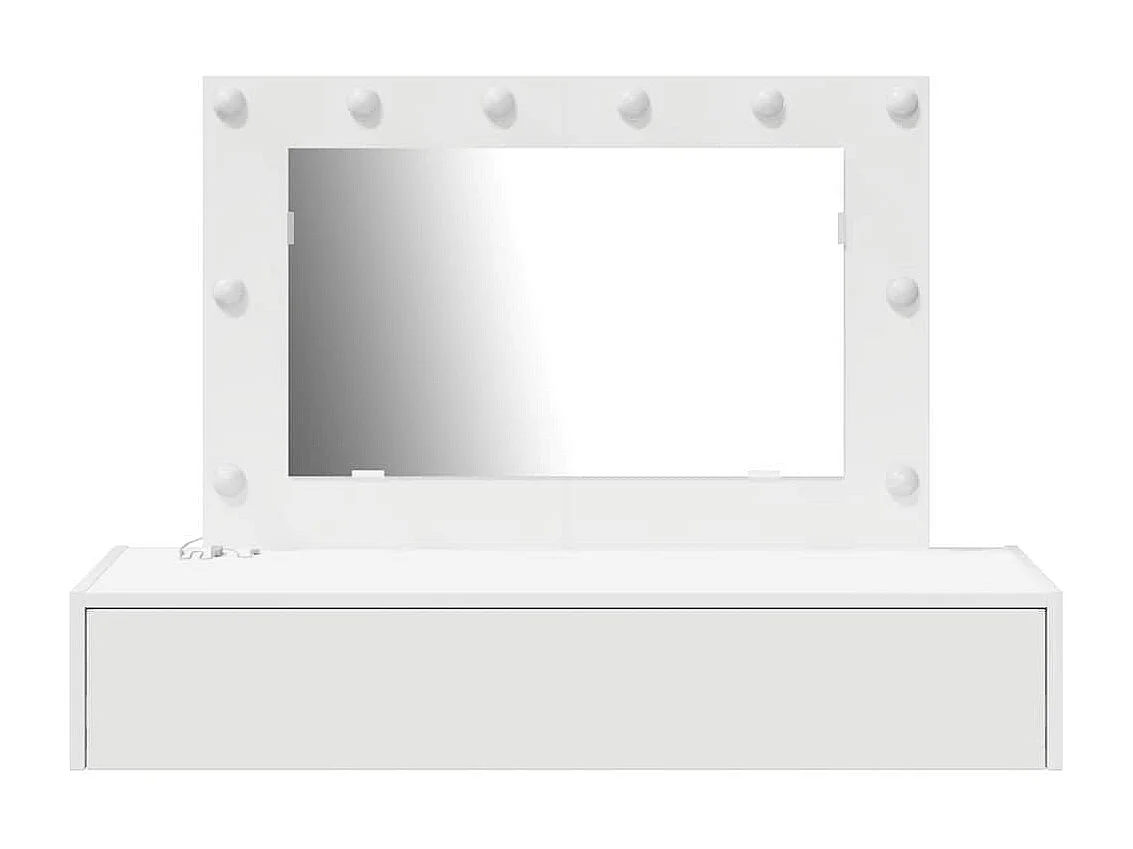 Table de Toilette Blanc 100 x 40 x 70 cm Bois d'ingénierie