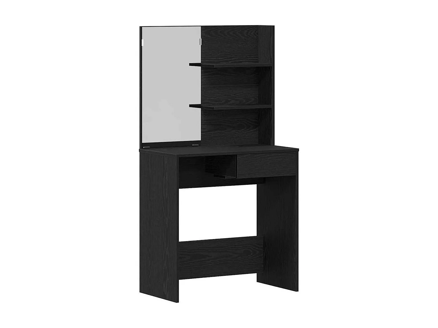 Ensemble de Coiffeuse avec tiroir Chêne noir 74.5 x 40 x 141 cm