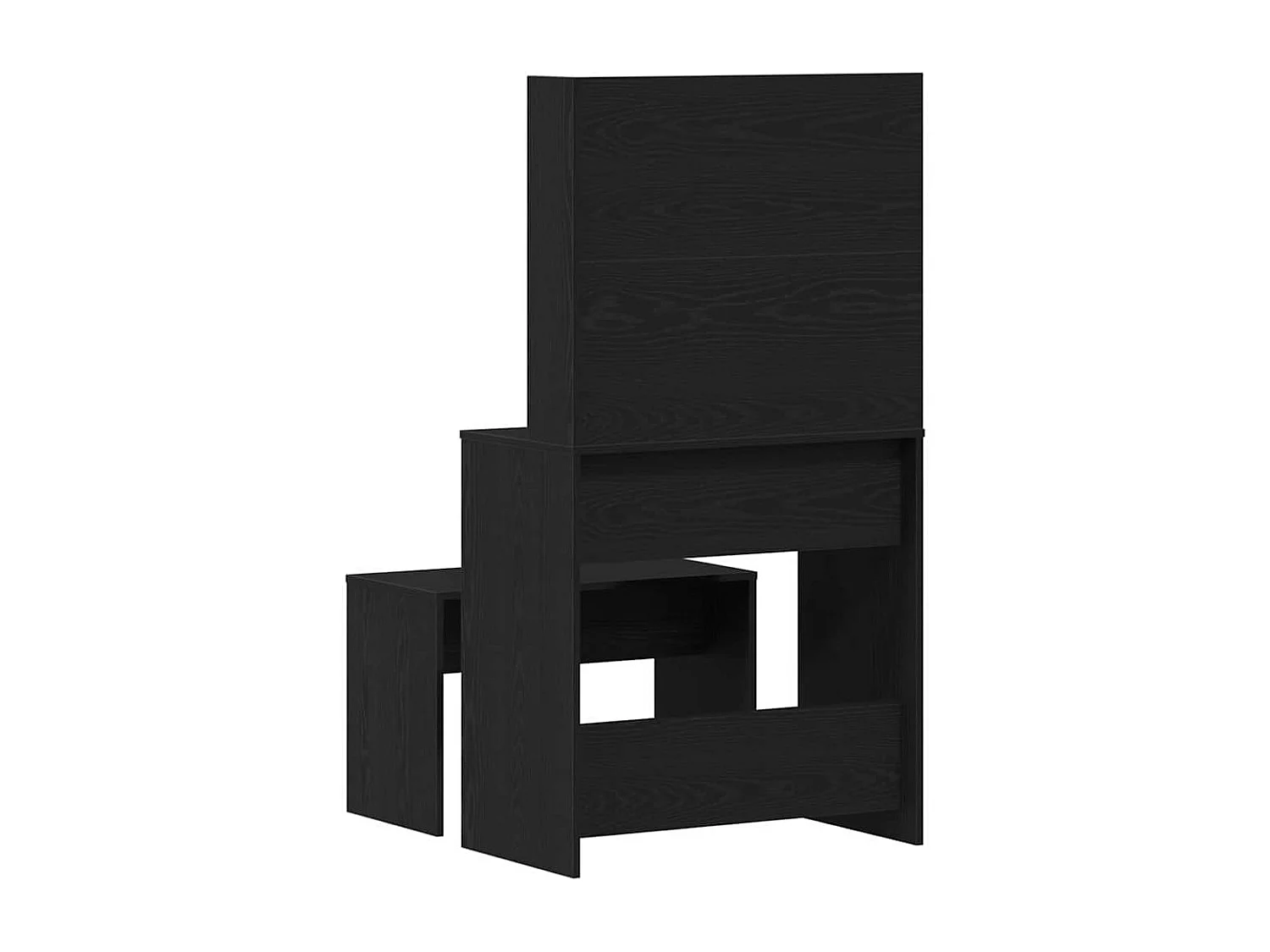 Ensemble de Coiffeuse avec tiroir Chêne noir 74.5 x 40 x 141 cm