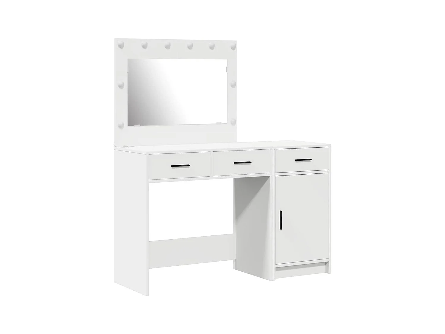 Table de Toilette 2 pcs Blanc 40 x 41 x 75 cm Bois d'ingénierie