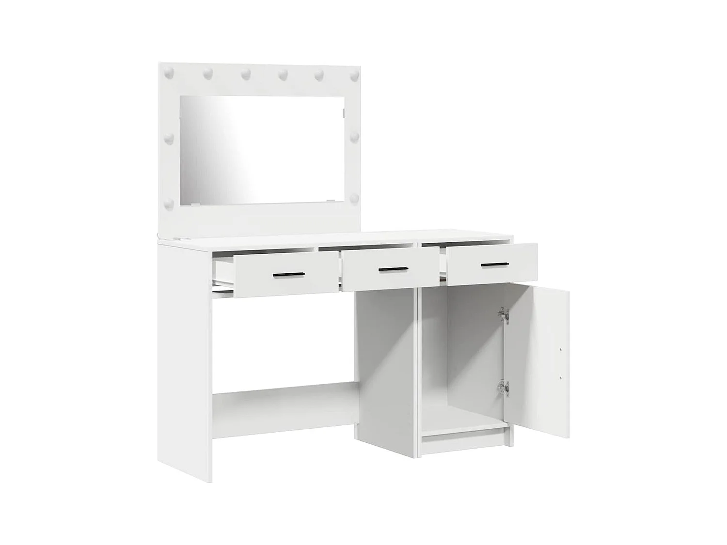 Table de Toilette 2 pcs Blanc 40 x 41 x 75 cm Bois d'ingénierie