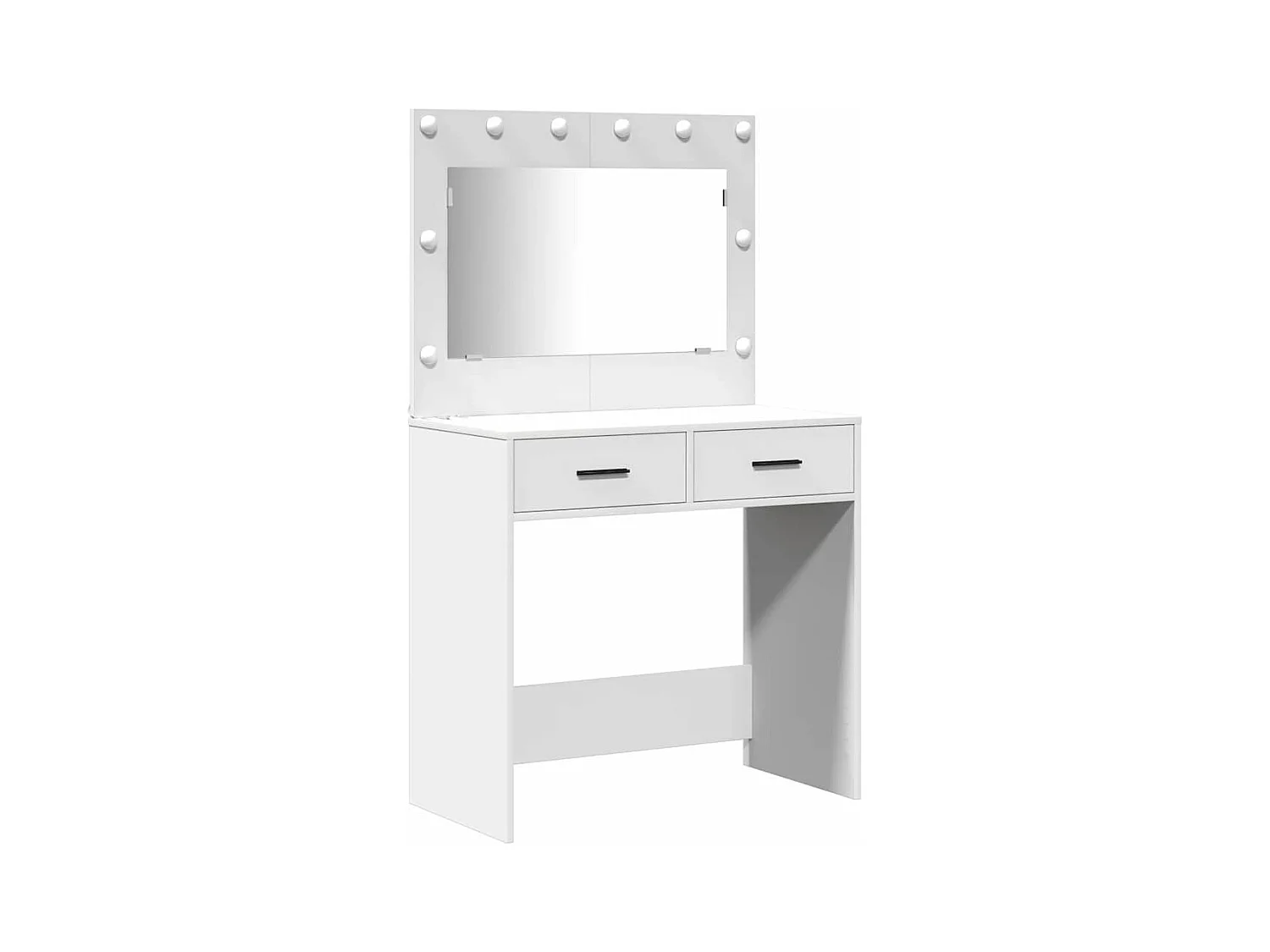 Table de Toilette 2 pcs Blanc 40 x 41 x 75 cm Bois d'ingénierie