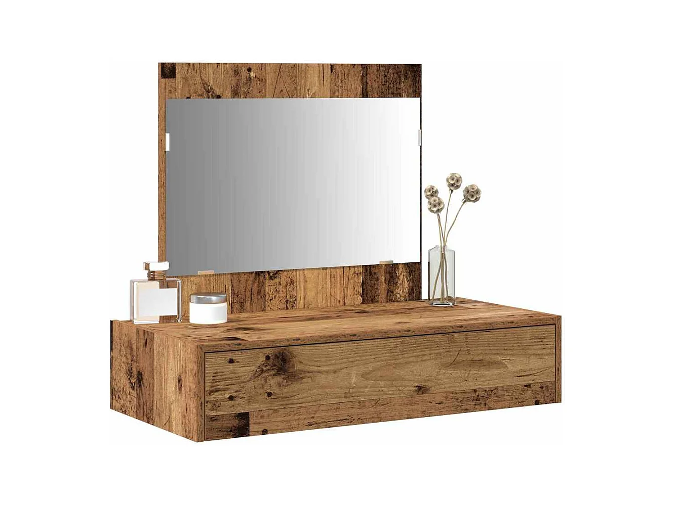 Bruine kaptafel 83 x 40 x 70 cm bewerkt hout