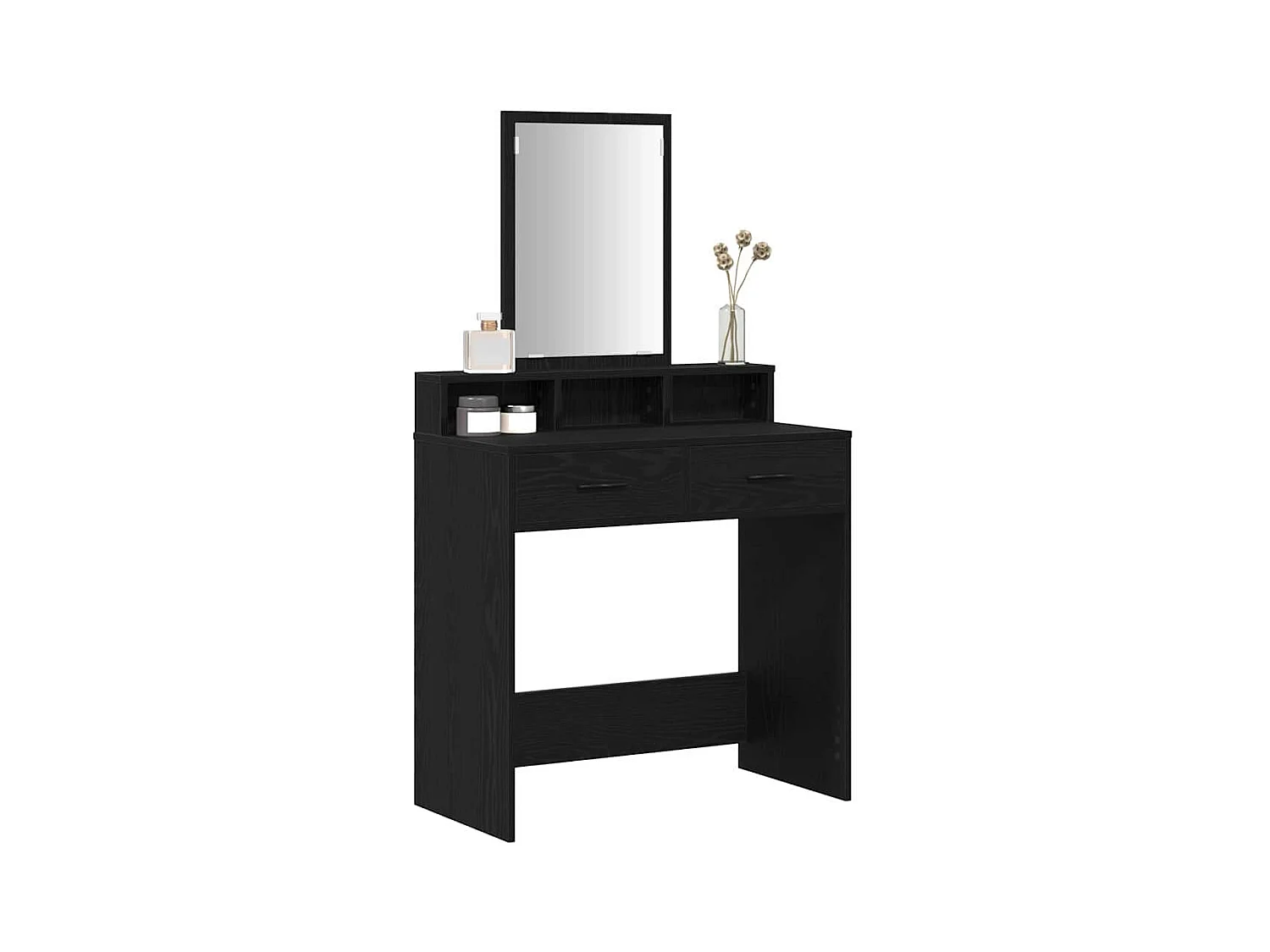 Coiffeuse Chêne noir 79 x 41 x 140 cm Bois d'ingénierie