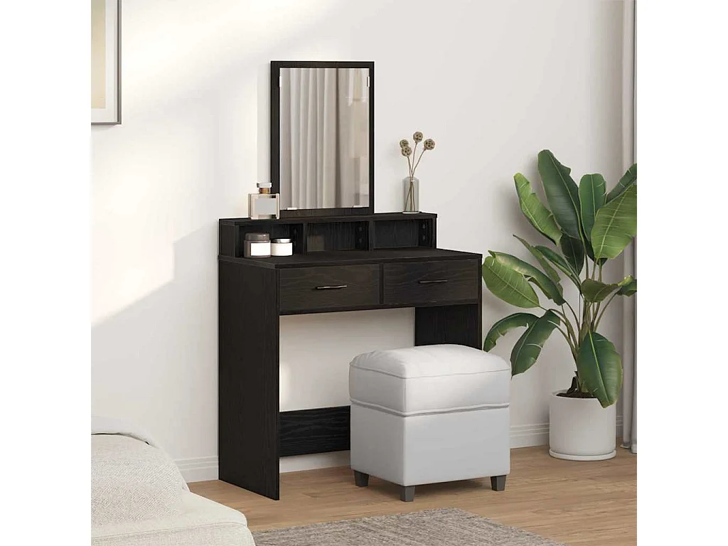 Coiffeuse Chêne noir 79 x 41 x 140 cm Bois d'ingénierie