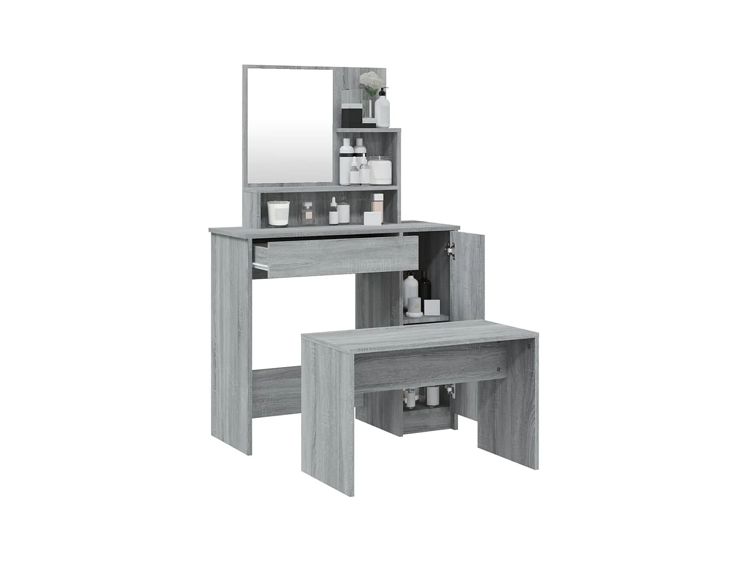 Sonoma kaptafelset grijs 86,5x35x136 cm