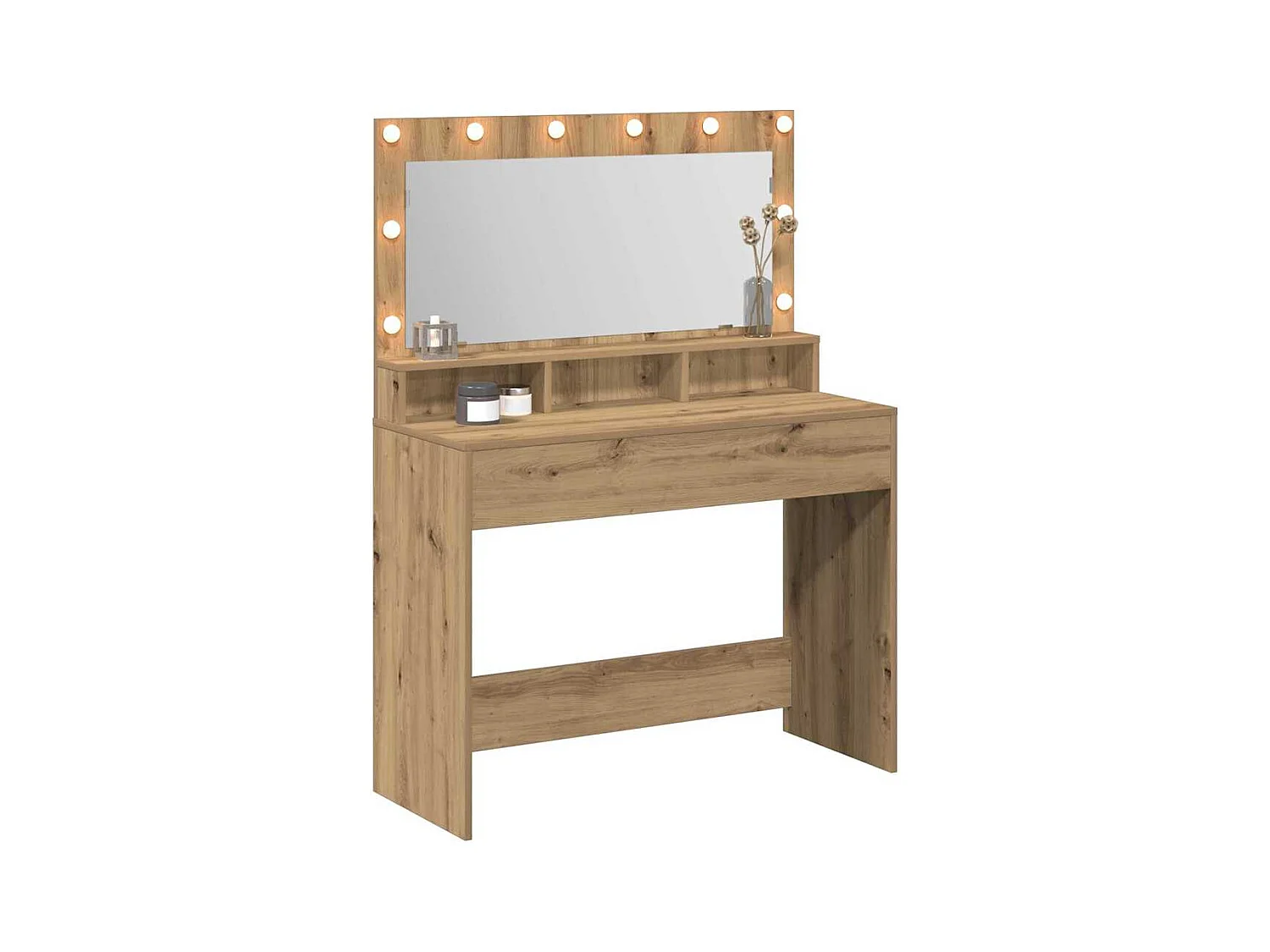 Coiffeuse chêne artisanal 100 x 41 x 135 cm Bois d'ingénierie