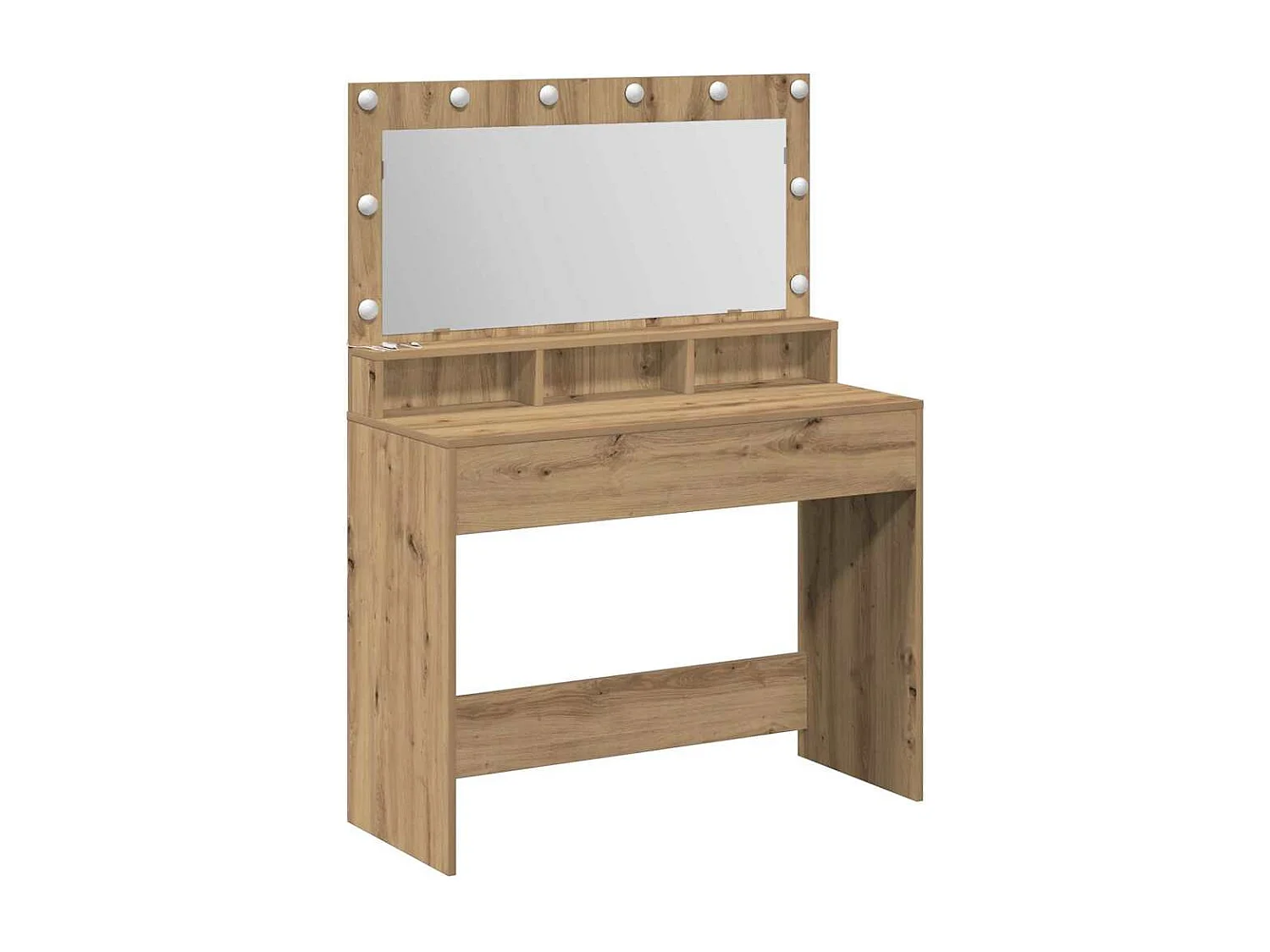 Coiffeuse chêne artisanal 100 x 41 x 135 cm Bois d'ingénierie