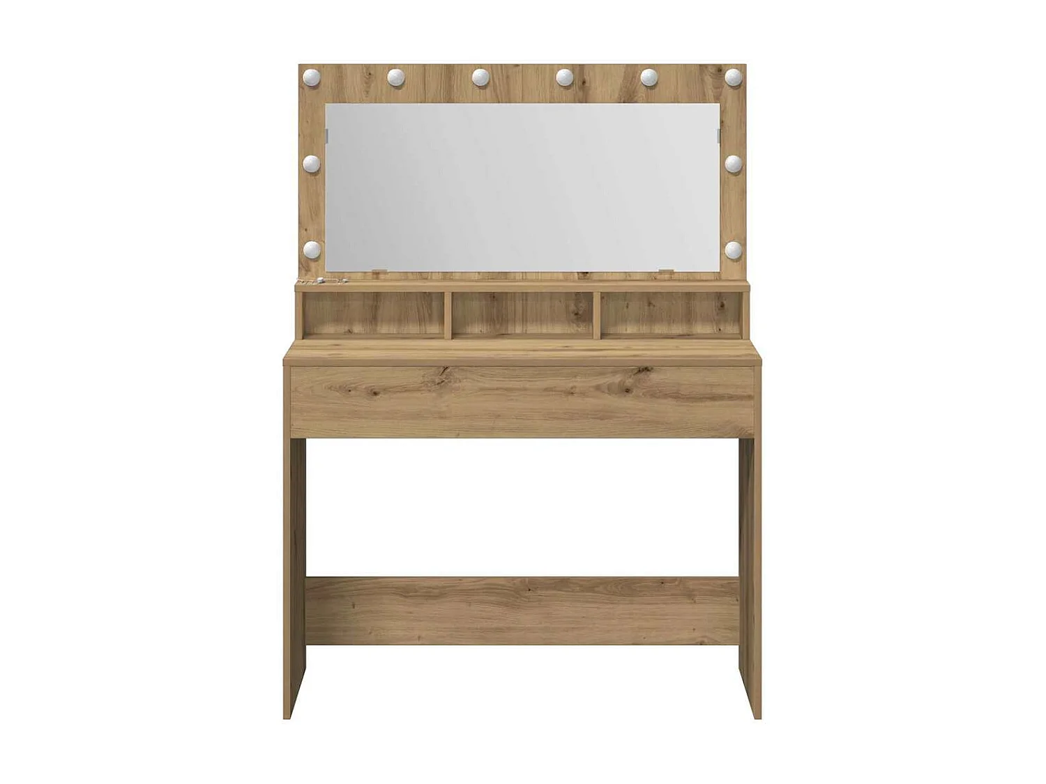 Coiffeuse chêne artisanal 100 x 41 x 135 cm Bois d'ingénierie