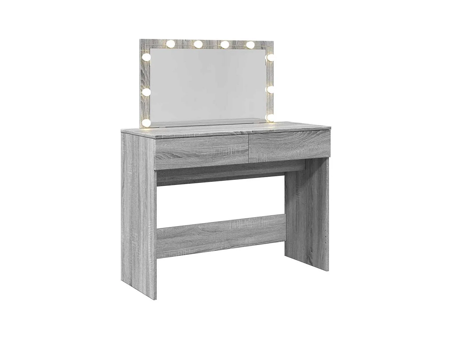 Kaptafel met LED Sonoma grijs 100x40x120 cm