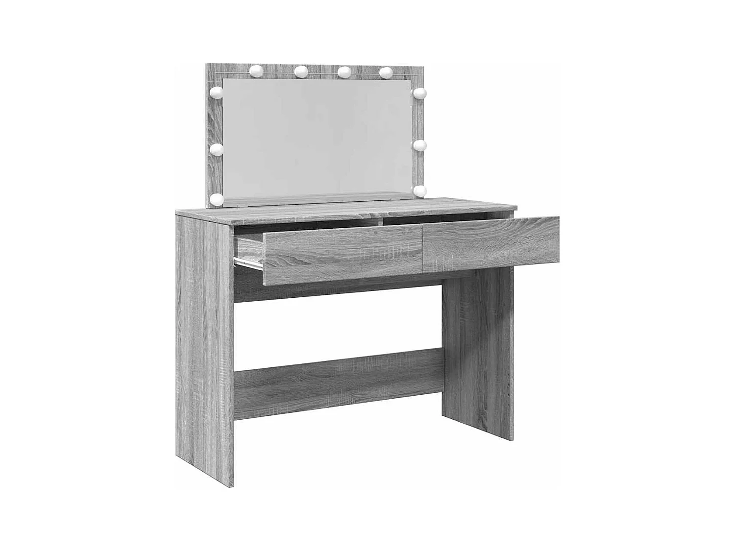 Kaptafel met LED Sonoma grijs 100x40x120 cm