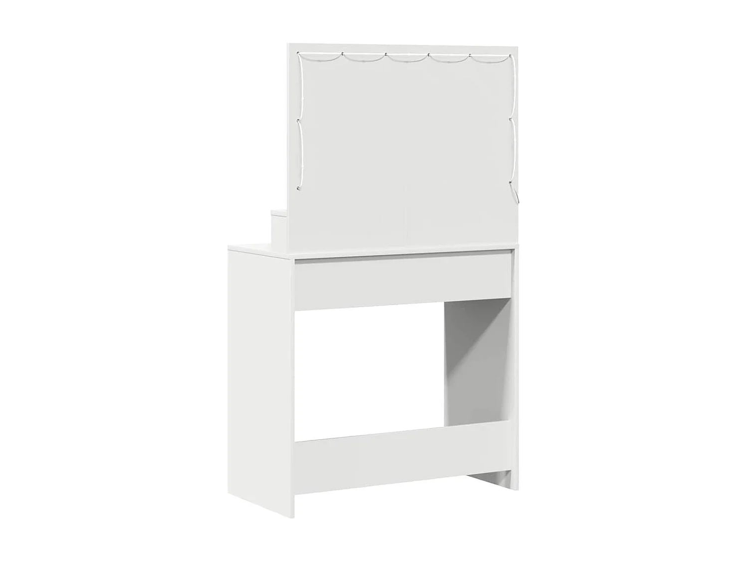 Coiffeuse avec étagère Blanc 79 x 41 x 135 cm Bois d'ingénierie