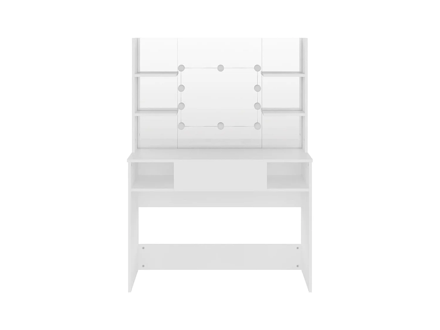 Mesa de maquillaje con iluminación LED 100x40x135 cm MDF Blanco