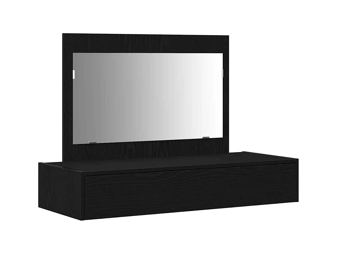Table de Toilette Noir 100 x 40 x 70 cm Bois d'ingénierie