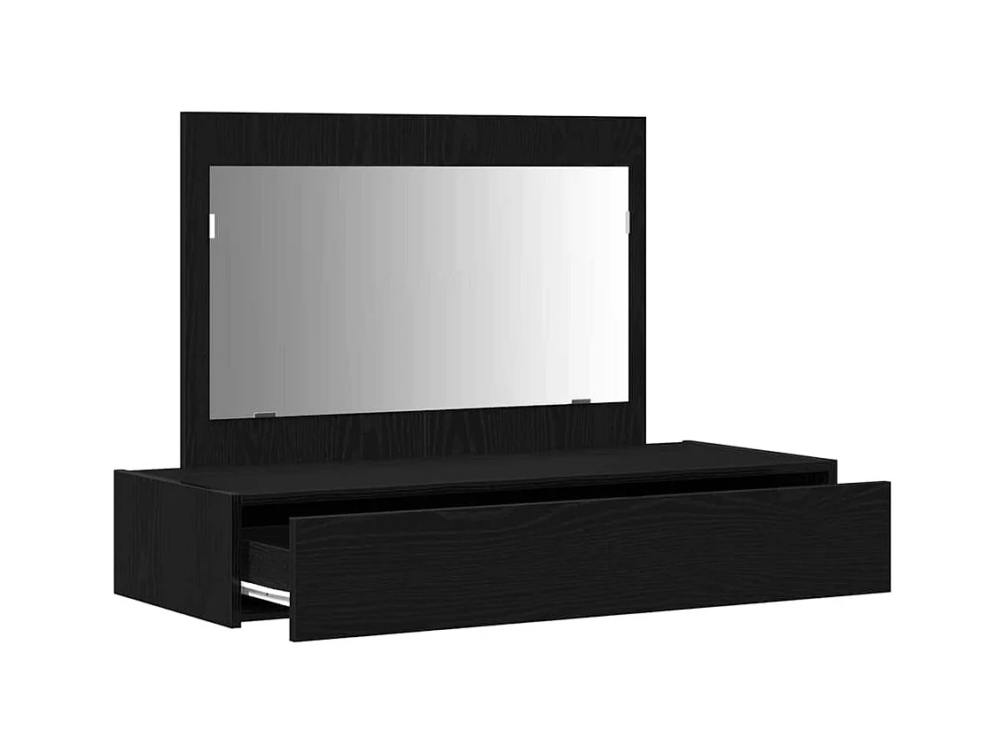 Table de Toilette Noir 100 x 40 x 70 cm Bois d'ingénierie
