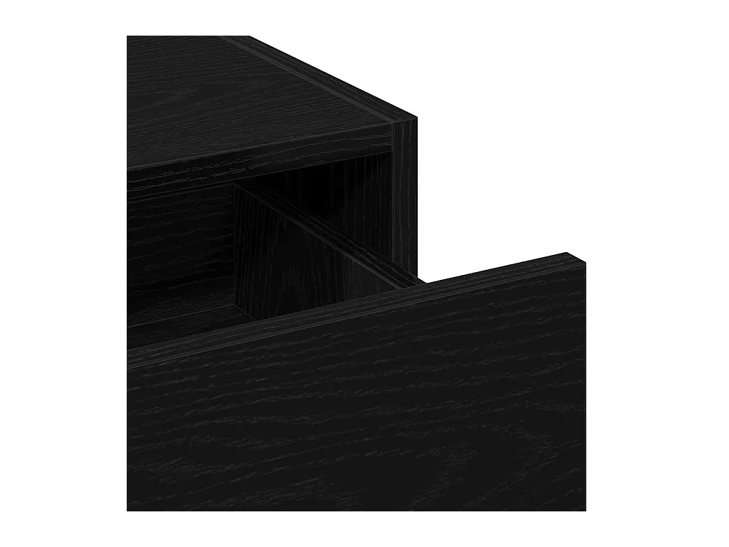 Table de Toilette Noir 100 x 40 x 70 cm Bois d'ingénierie