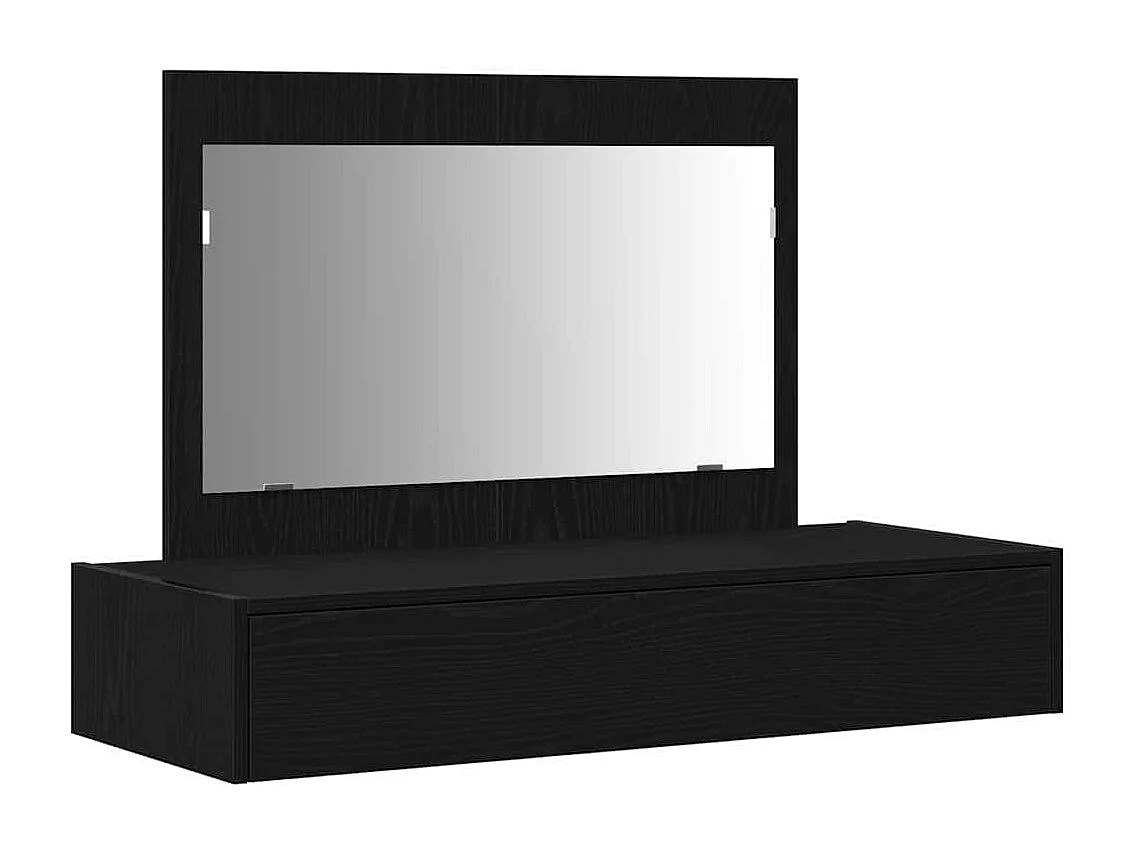 Table de Toilette Noir 100 x 40 x 70 cm Bois d'ingénierie