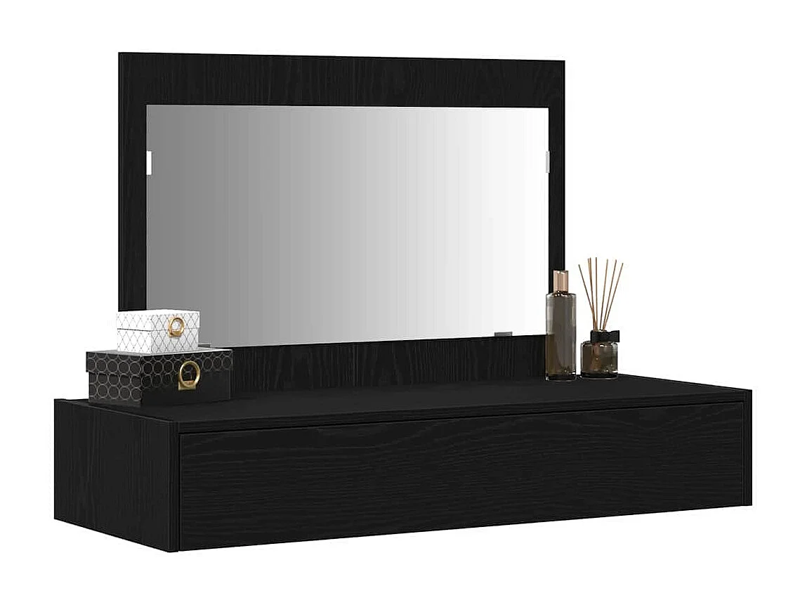 Table de Toilette Noir 100 x 40 x 70 cm Bois d'ingénierie