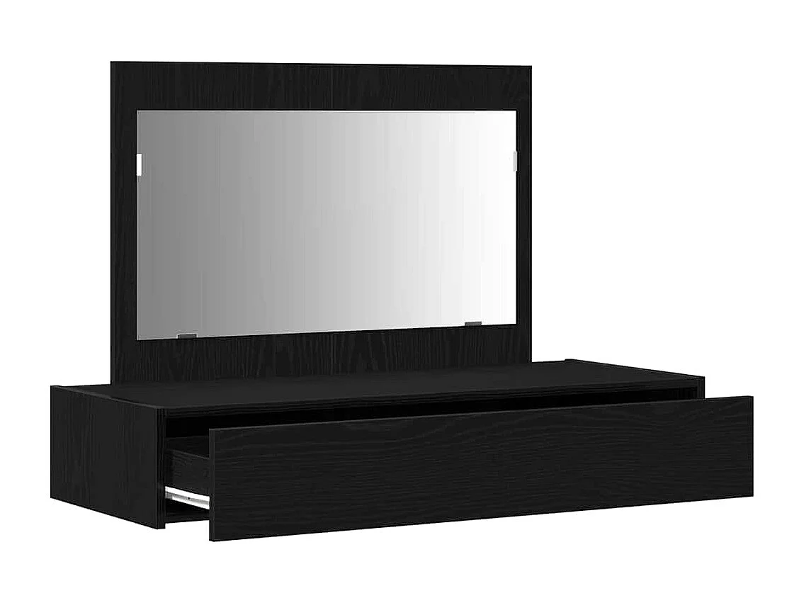 Table de Toilette Noir 100 x 40 x 70 cm Bois d'ingénierie