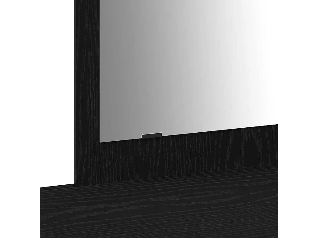 Table de Toilette Noir 100 x 40 x 70 cm Bois d'ingénierie