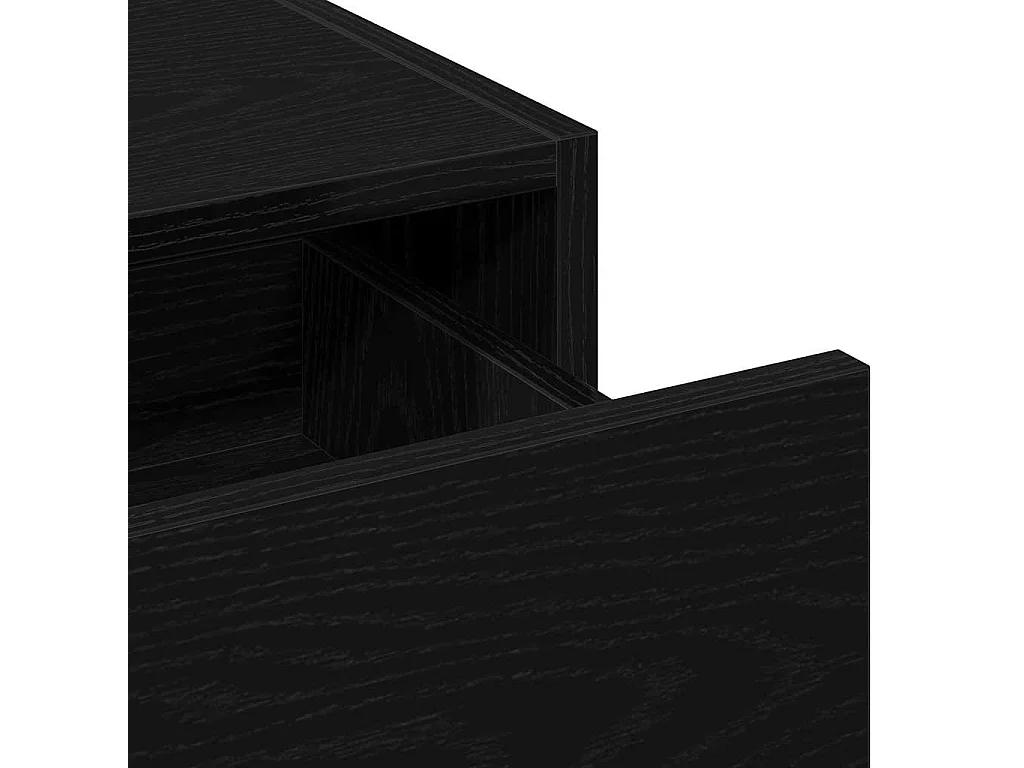 Table de Toilette Noir 100 x 40 x 70 cm Bois d'ingénierie