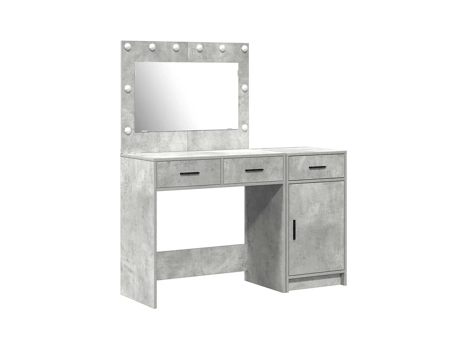 Kaptafelset, 2-delig, grijs, 40 x 41 x 75 cm, bewerkt hout