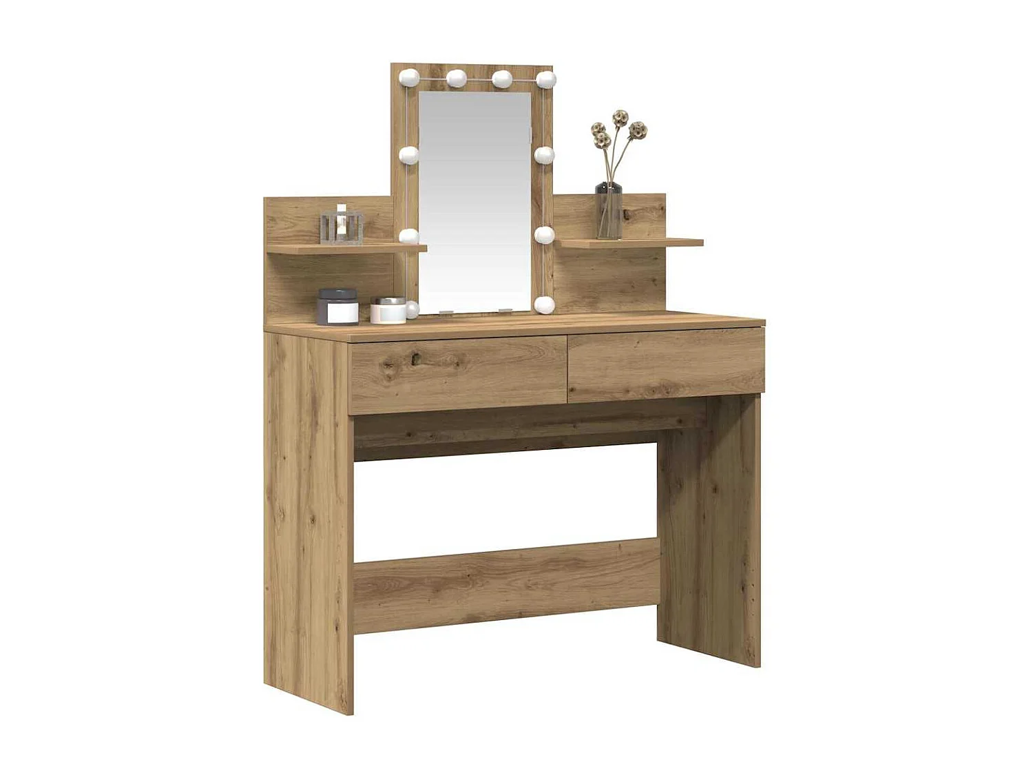 Coiffeuse chêne artisanal 100 x 40 x 130 cm Bois d'ingénierie