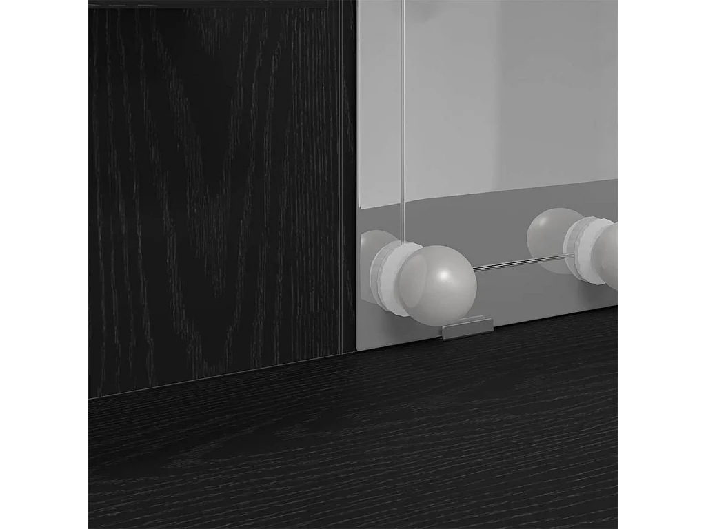 Table de Toilette Chêne noir 96 x 40 x 142 cm Bois d'ingénierie