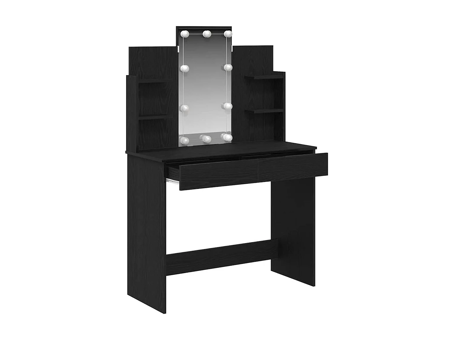 Table de Toilette Chêne noir 96 x 40 x 142 cm Bois d'ingénierie