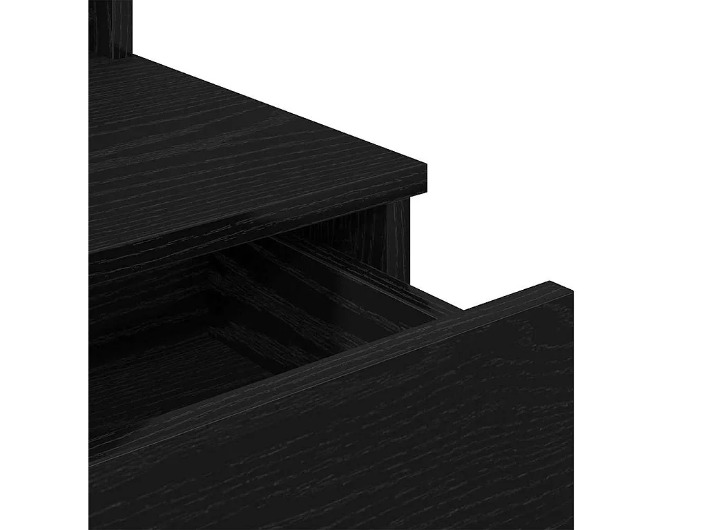 Table de Toilette Chêne noir 96 x 40 x 142 cm Bois d'ingénierie