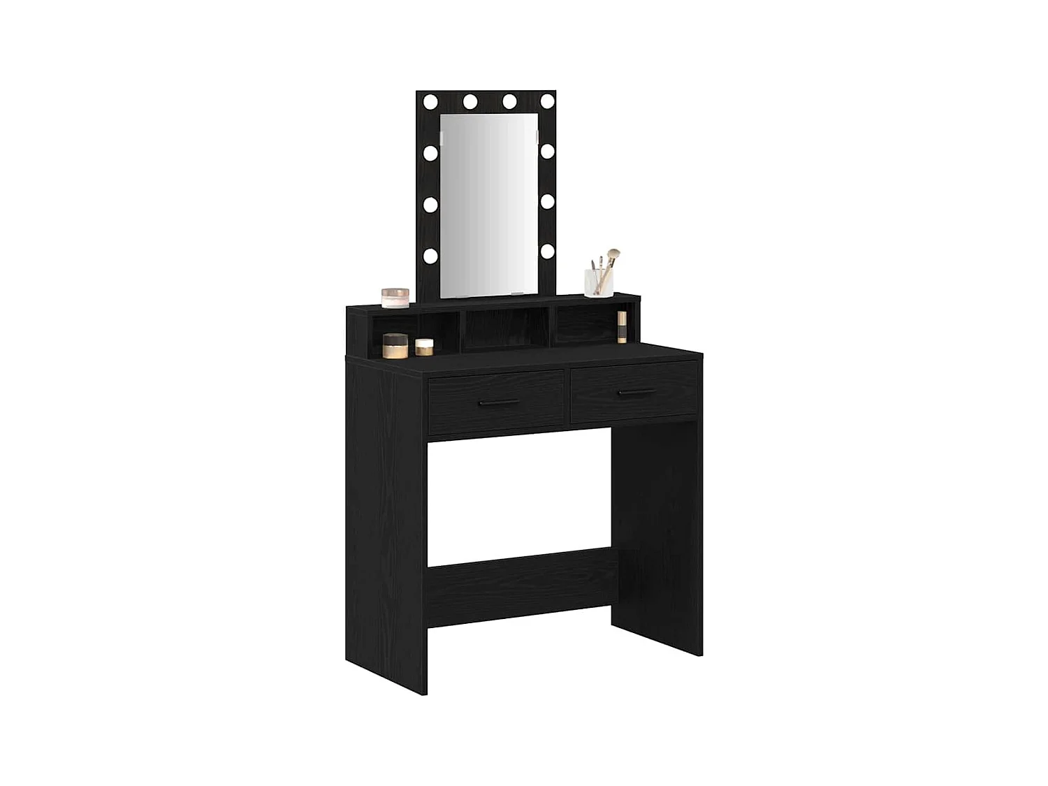 Table de Toilette Noir 79 x 41 x 140 cm Bois d'ingénierie