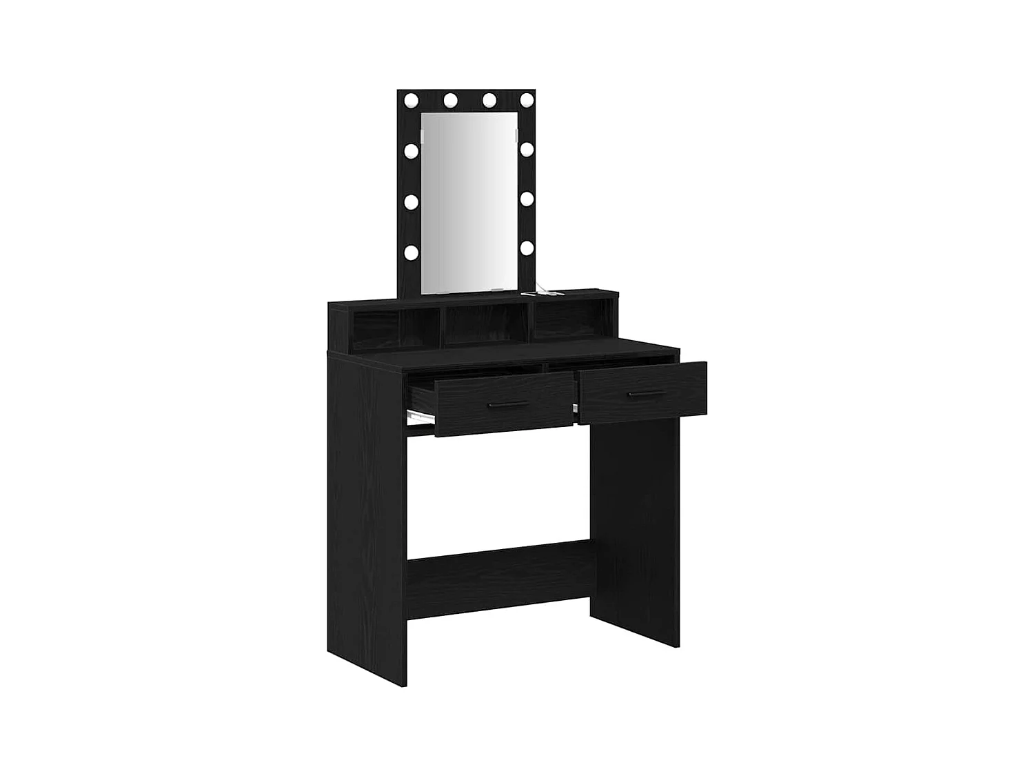 Table de Toilette Noir 79 x 41 x 140 cm Bois d'ingénierie